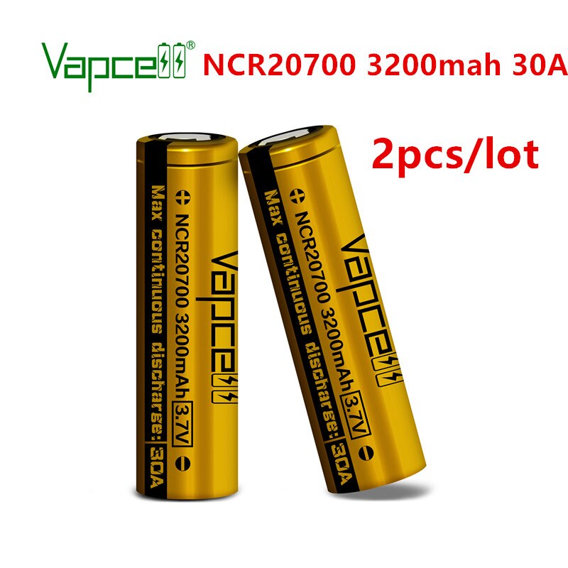 Vapcell 20700 3100 mah 30a li-jonbatteri 3.7v uppladdningsbar litiumcell för ficklampor med elverktyg: 20700 3200 mah 30a