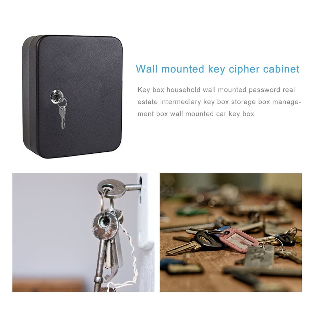 Key Box Household Wall-Mounted Password Key Cabinet Storage Box Management Box Wall-Mounted Car Key Box