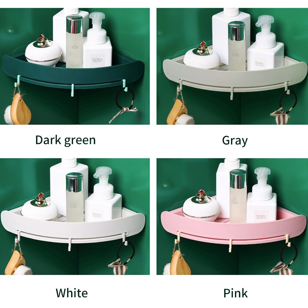 Plastic Bathroom Shelf Organizer Snap Up Corner Shelf Caddy Bathroom Corner Shelf Shower Storage Wall Holder Shampoo Holder