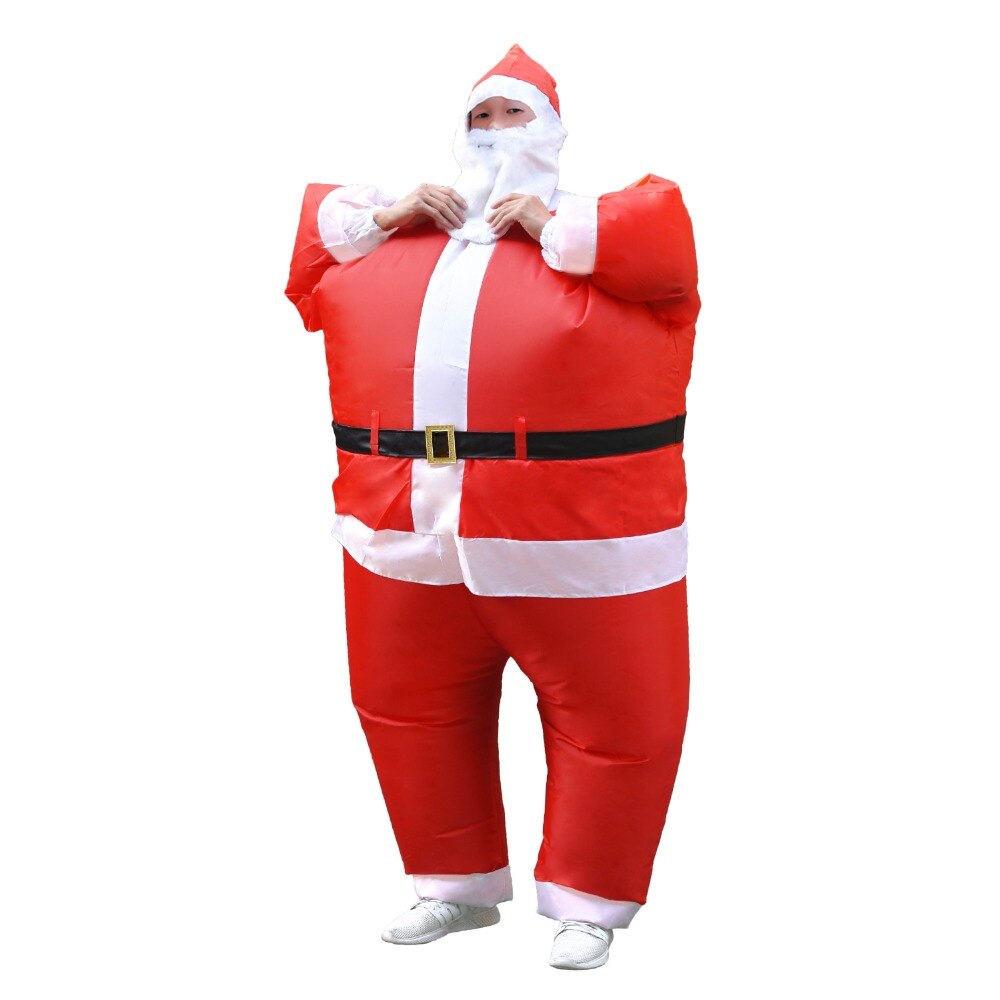 Inflatable Santa Claus Costume Halloween Costumes for Adult Christmas Party Fancy Dress Outfit Father Christmas Cosplay Disfrace