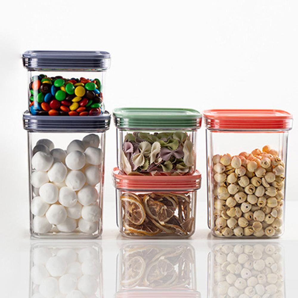 Plastic Food Storage Containers With Airtight Lid Stackable Pantry Dry Food Storage Container for Flour Pasta Rice