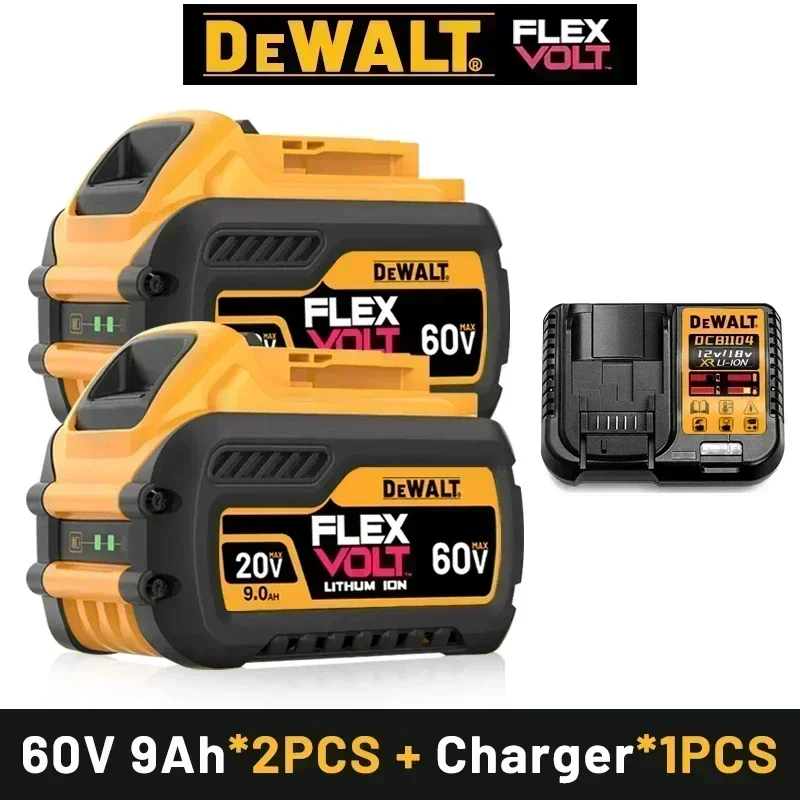 Original DEWALT battery, 20V-60V 6AH, 9AH rechargeable lithium-ion battery, DEWALT charger, DCB115, DCB118, DEWALT tool battery