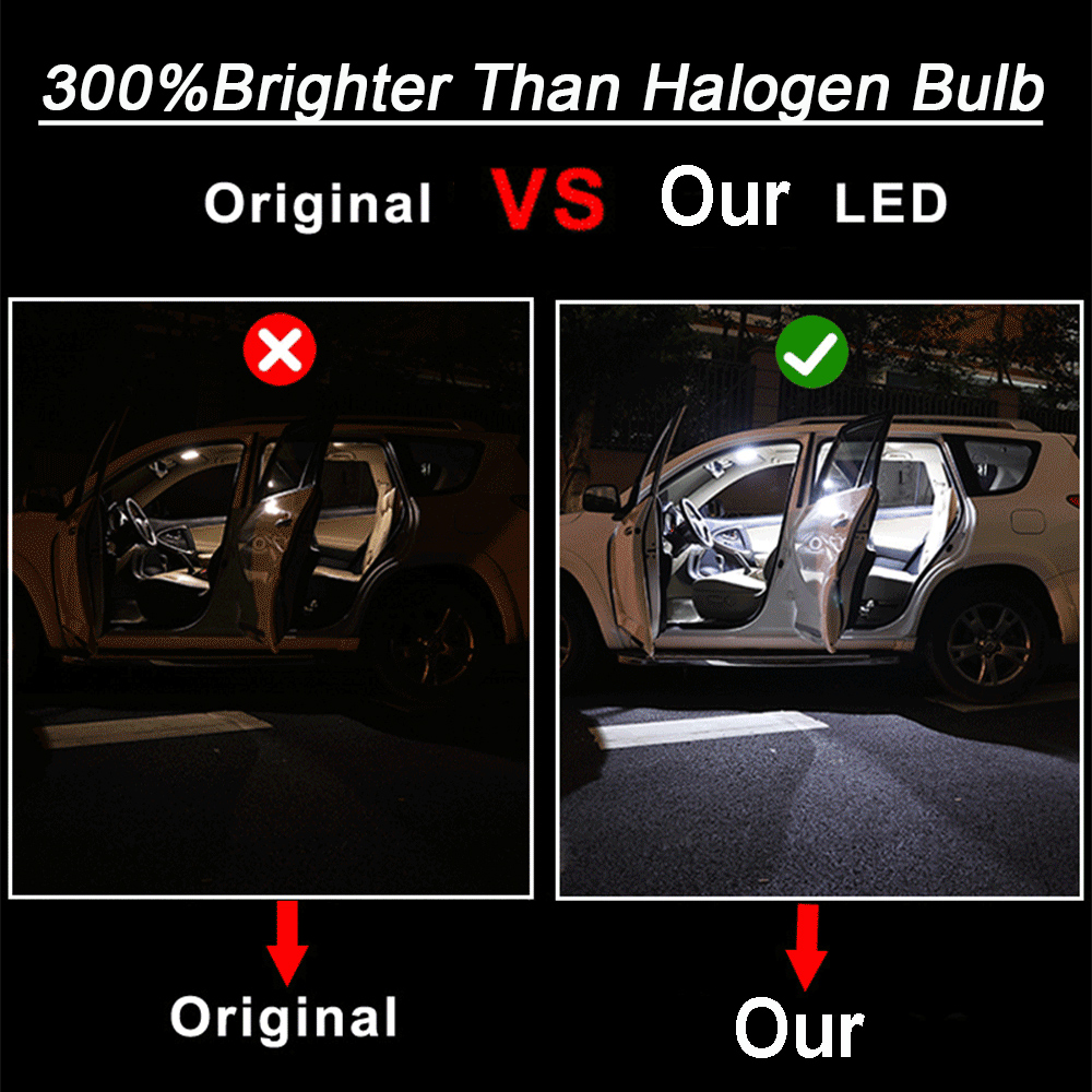 Para Volkswagen VW Passat B5 B6 B7 B8 B4 CC variante Tuning 1998 2006 2007 luz LED Interior de coche bombillas interiores Canbus