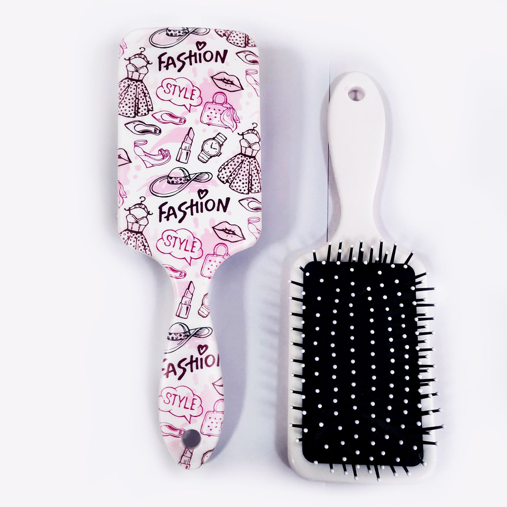 Cartoon printing comb bird cat cartoon hairdressing comb cute plastic comb ice cream air cushion comb: 5