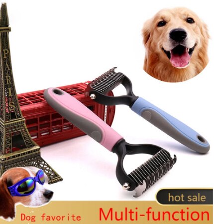 Cepillo cortanudos para mascota, peine para quitar nudos para perro y gato, herramienta de aseo para mascotas, ideal para animales de pelo largo y rizado