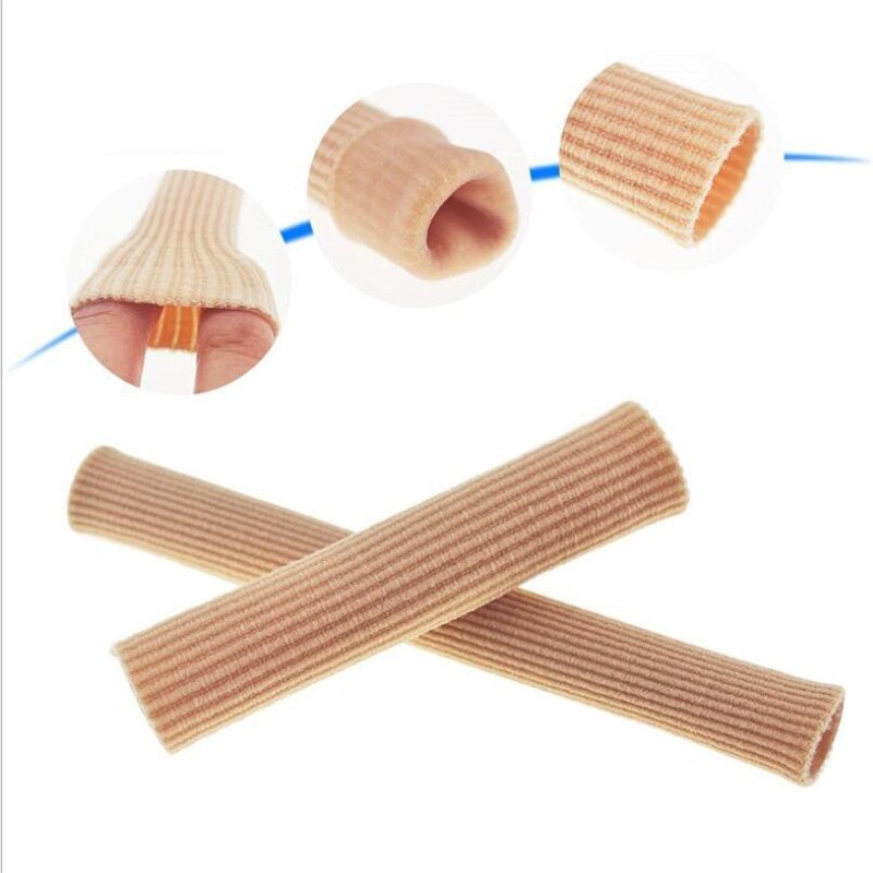 Stoff finger tåbeskytter separator applikator pedikyr mais callus remover hånd smertelindring myk silikonrør fotpleieverktøy