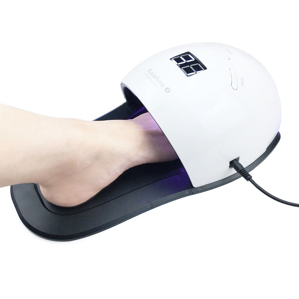 Rainbow4-Lámpara híbrida, lámpara UV de 48W para secado de esmalte de uñas en gel, pantalla LCD, accesorios para manicura
