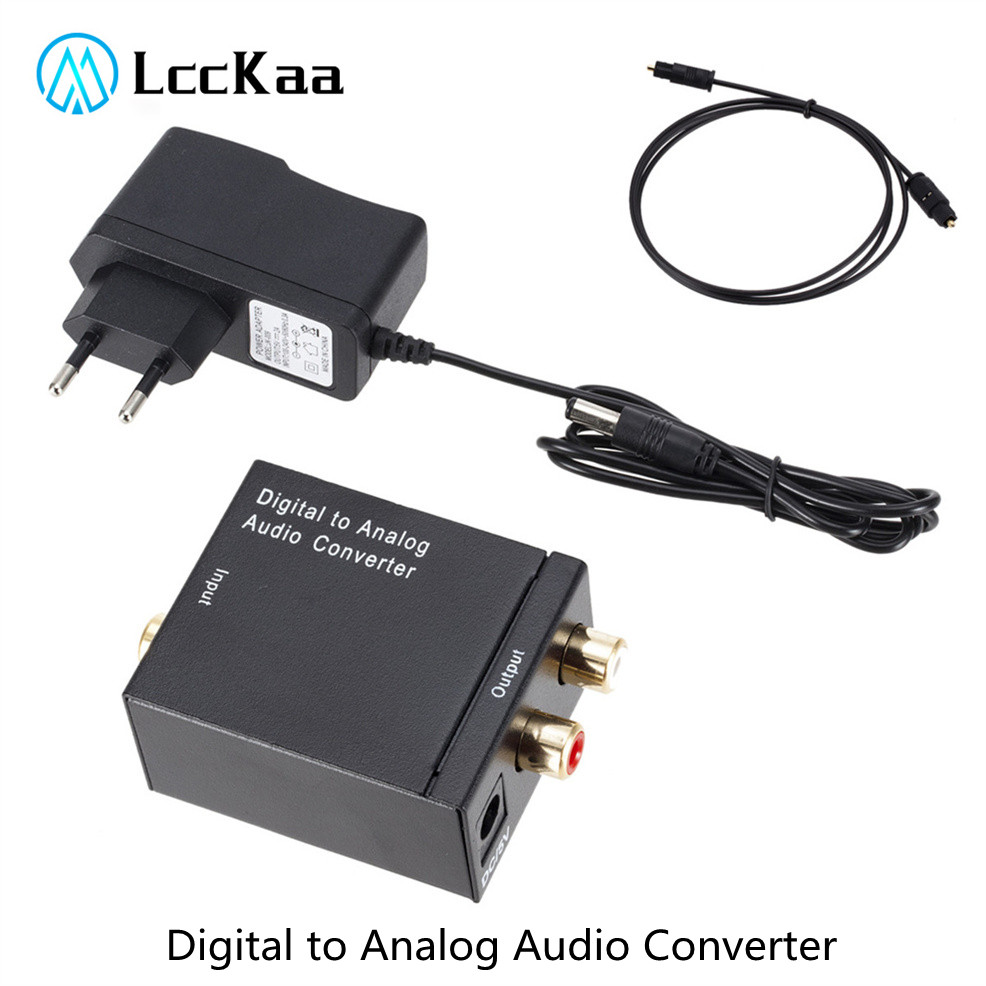 Digitaal Naar Analoog Audio Converter Digital Optical Fiber Toslink Coax Naar Analoog Rca L/R Audio Converter Adapter Versterker