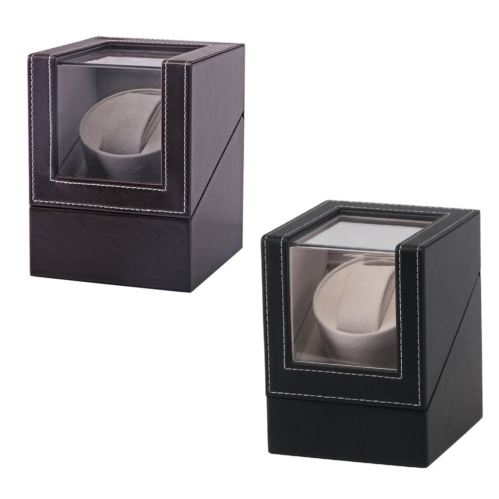 Carlota Automatic Watch Winder Box Case Holder Mechanical Watch Display Organizer EU/US/AU/UK Plug Motor Shaker PU Leather