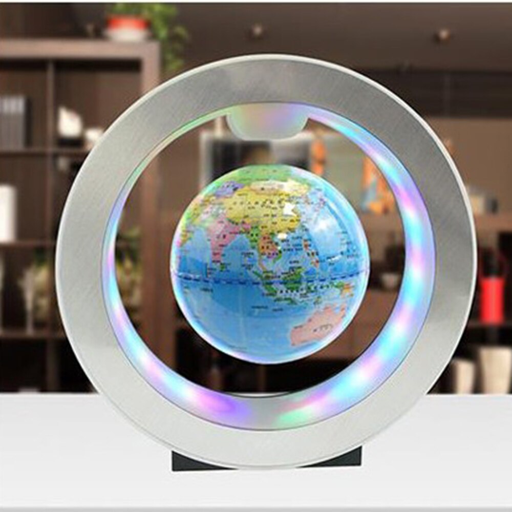 4'' Geography World Globe Magnetic Floating globe LED Levitating Rotating Tellurion World map school office supply Home decor
