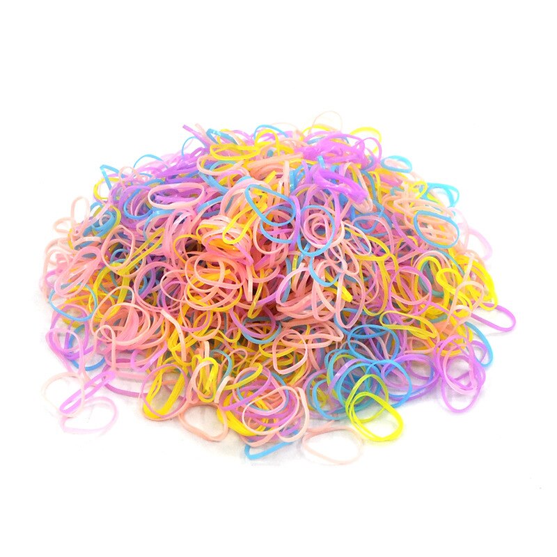 2000 Pcs Small Transparent Clear Black Rubber Bands Rope Hair Ties For Baby Gum Elastic Hair Band For Girls Hair Accessories: 1