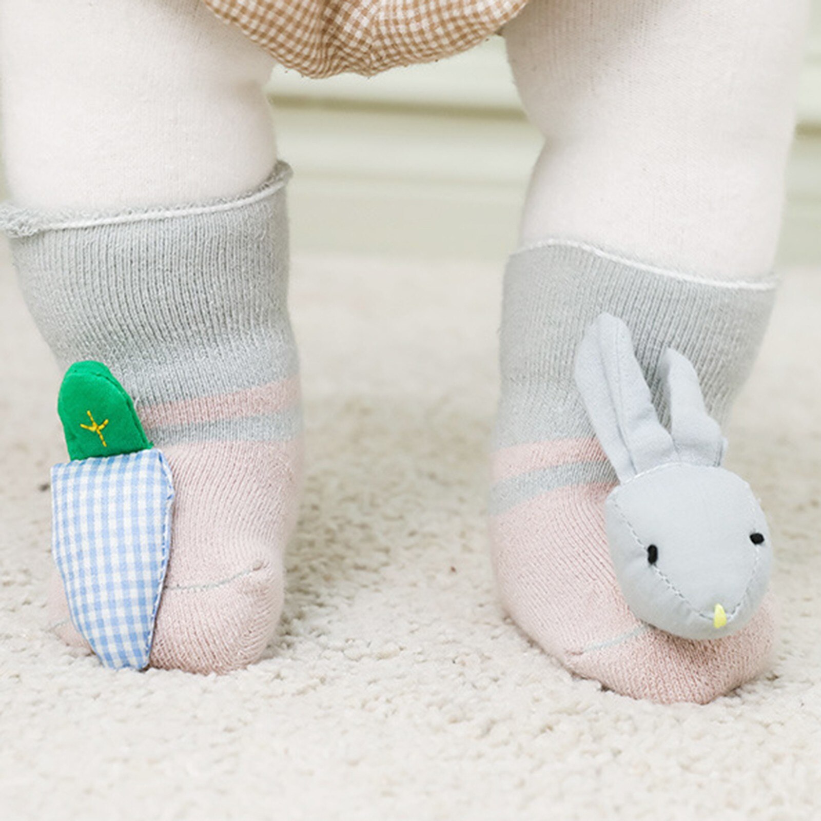 Criança meias com solas de borracha para crianças crianças meias meninos do bebê meias quente terry engrossar chinelos crianças menina #50: B / 0-1 Years