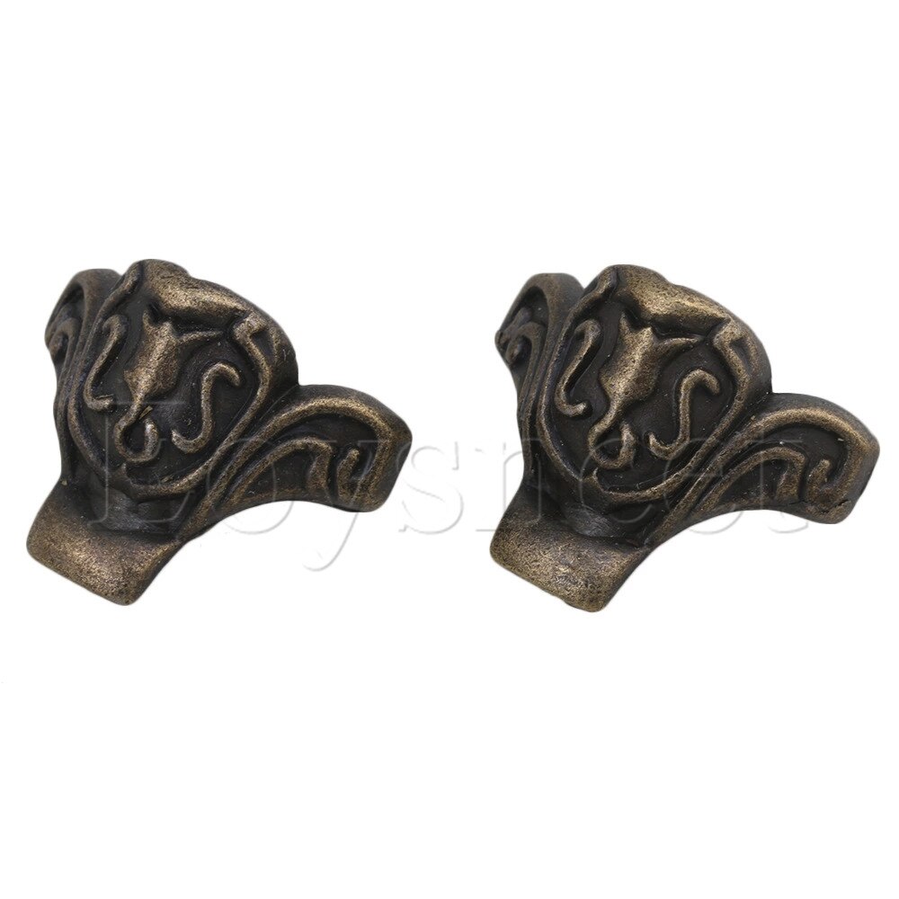 10- delige bronzen antieke voetbeschermers voor bureau, decoratief zinklegering