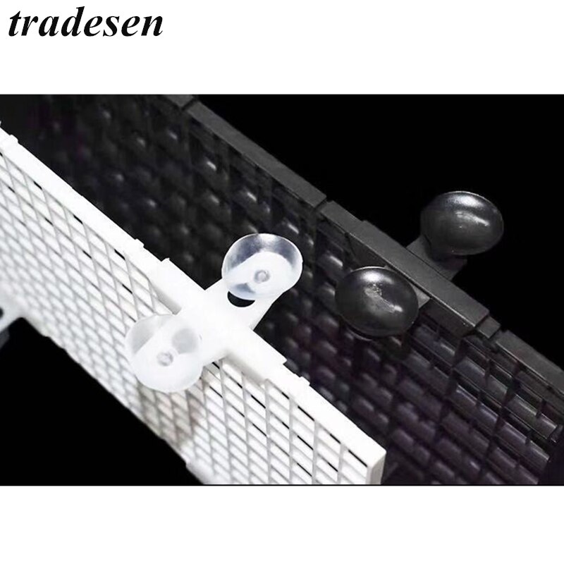 1 stk akvarium fisketank skille sugekopp skillevegg svart gjennomsiktig plast ark holder fisk produkt