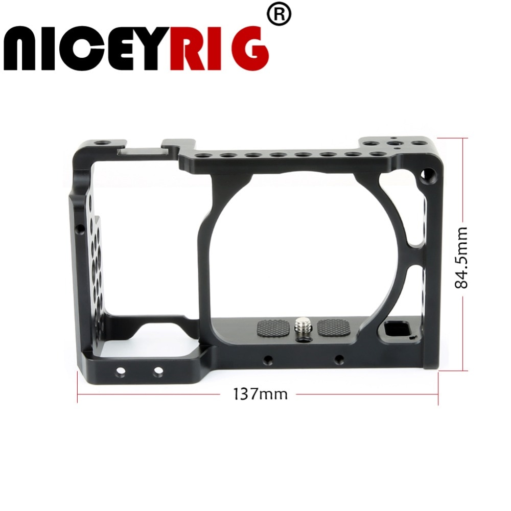NICEYRIG – Cage de caméra NEX7 pour SONY A6400, A6500, A6300, A6000, ILCE-6500, ILCE-6300, ILCE-6000, Rail de chaussure froide intégré, légère