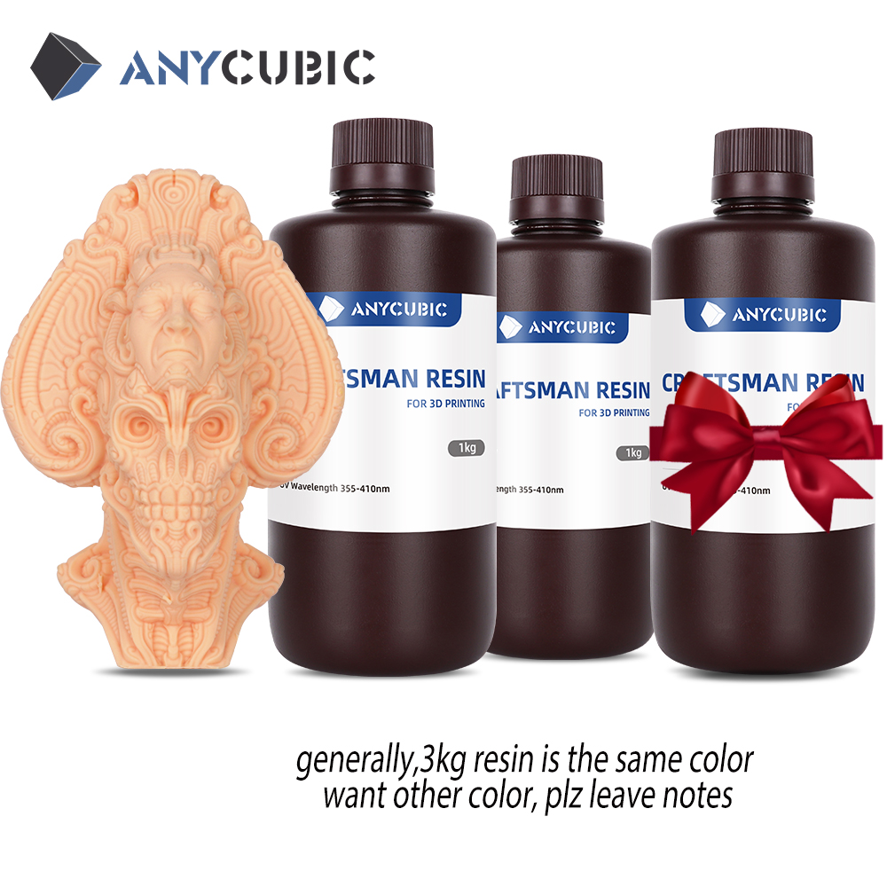 Anycubic Craftsman Hars 3d Printing Materiaal Voor Lcd Sla Printers Geschikt Voor Accessoires En Sieraden Model Afdrukken: Beige 3kg