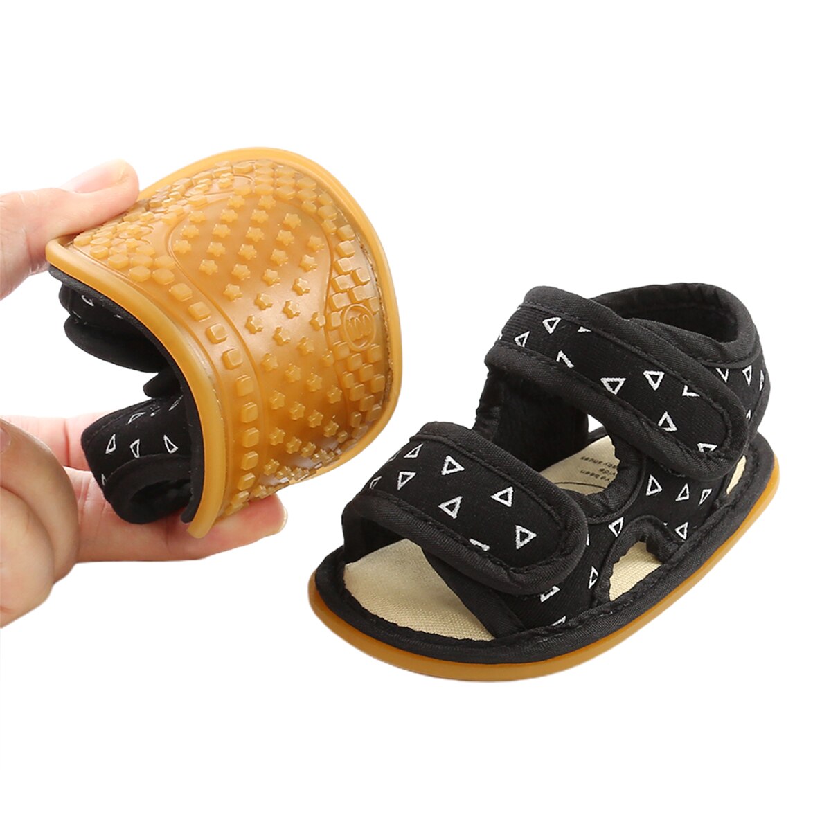 Bebê meninos meninas sandálias anti-deslizamento de borracha macia sola atlética sapatos berço sapatos infantis verão ao ar livre