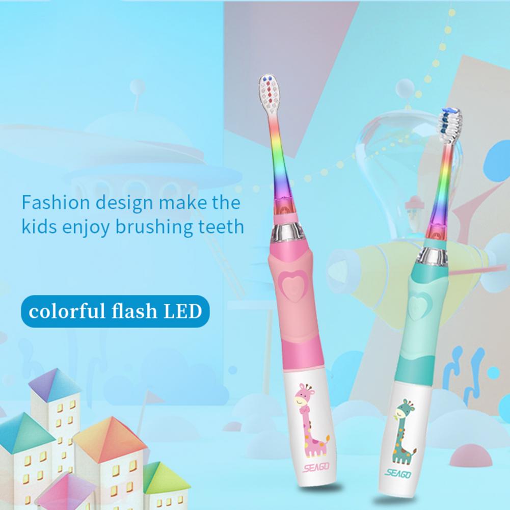 Compact LED Observation Light Kids Intelligent Whitening Toothbrush for Travel