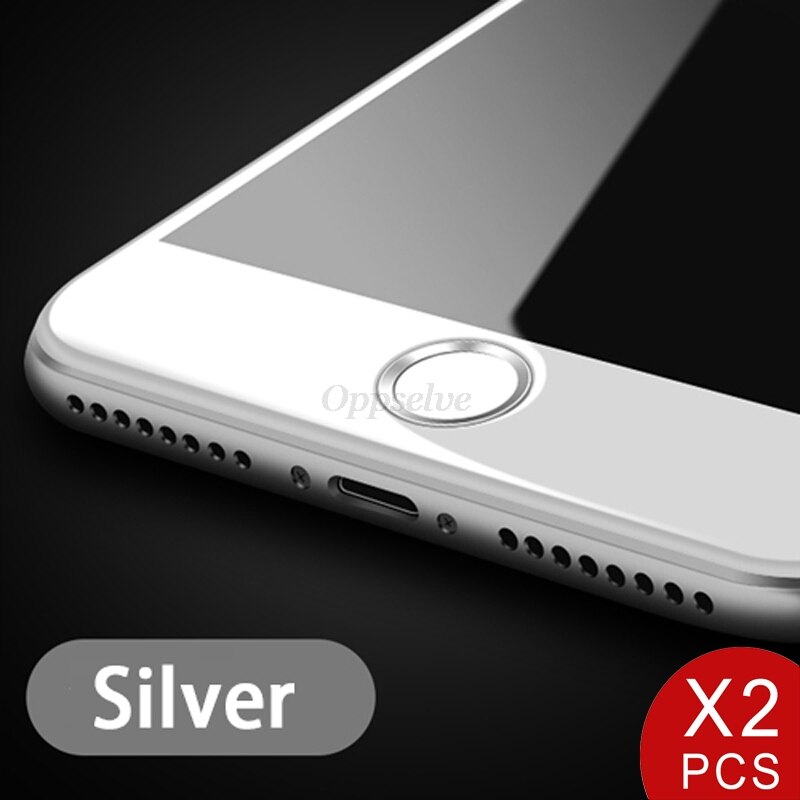 2 stuks Aluminium Touch ID Home Button Sticker Voor iPhone 7 8 6 6s Plus 5s 5 SE apple Telefoon Stickers Met Vingerafdruk Identificatie: Silver