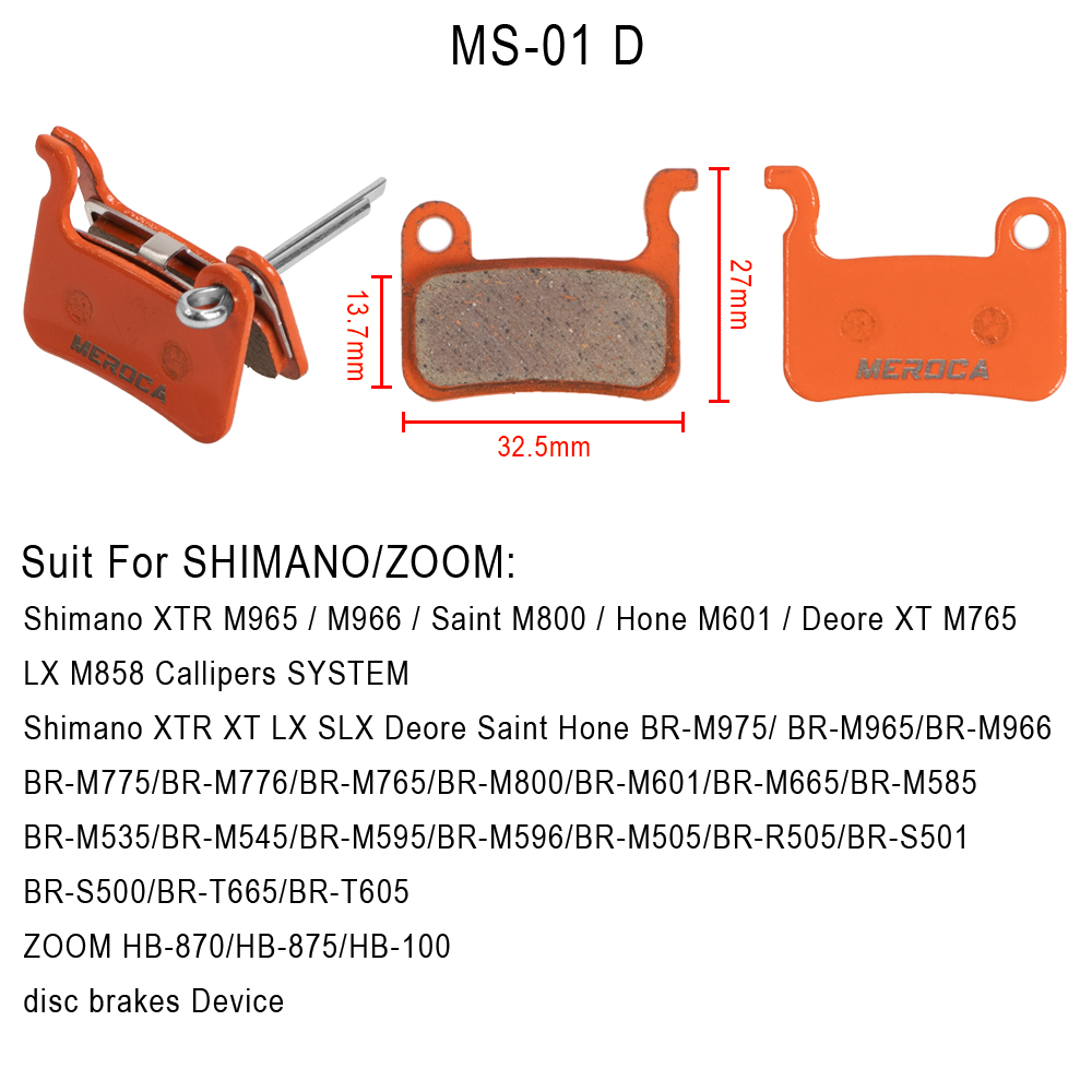 Pastillas de freno de disco semimetálicas, piezas de ciclismo para Shimano B01S MT200/MT400/M375 M395 M446 M485 M486 M416 Deore M515 M525