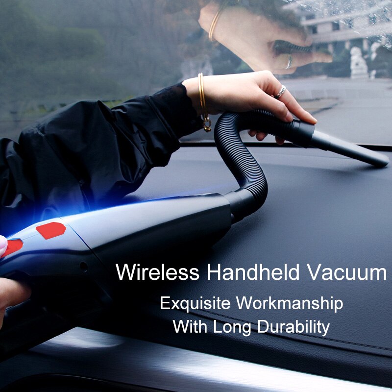 Wireless Handheld Vacuum 12V Car Vacuum Cleaner,120W 5000PA Strong Power Suction for Home and Car Cleaning Wet/Dry Handhel