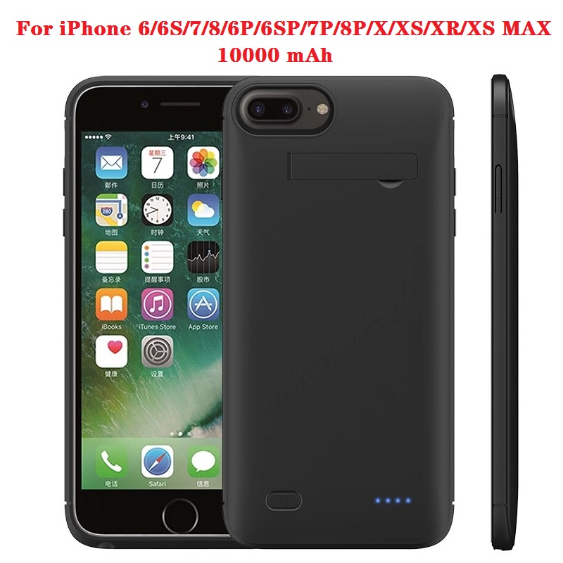 10000 Mah Power Bank Case Voor Iphone 6 6 S 7 Plus Case Batterij Oplader Voor Iphone X xs Xr 11 Pro Power Bank Opladen Case