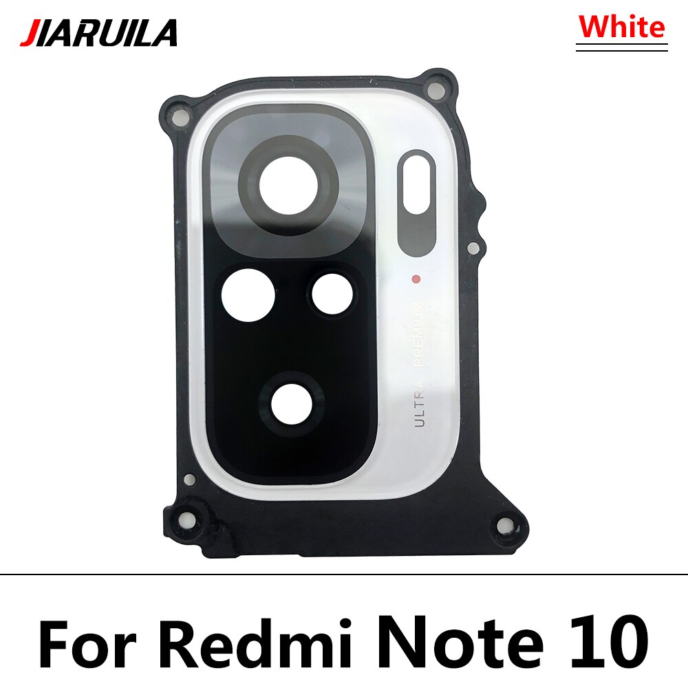Rear Back Camera Glass Lens With Frame For Redmi Note 10S 10 Note10 Pro Cell Phone Repair: Note 10 White