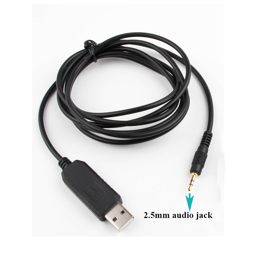 Usb-ohjelmointikaapeli icom ic -2820h ic -80ad id -31a id -51a id -51e id -880h id 2 opc -2218, ftdi usb  to 2.5mm audioliittimen sarjakaapelille