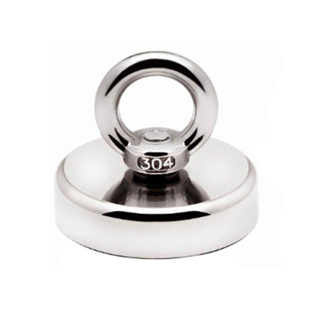 225Kg/496lbs Vissen Magneet Sterke N52 Neodymium Permanente Magneet Vissen Optie Magnetische Materiaal Base 75 Mm: only magnet