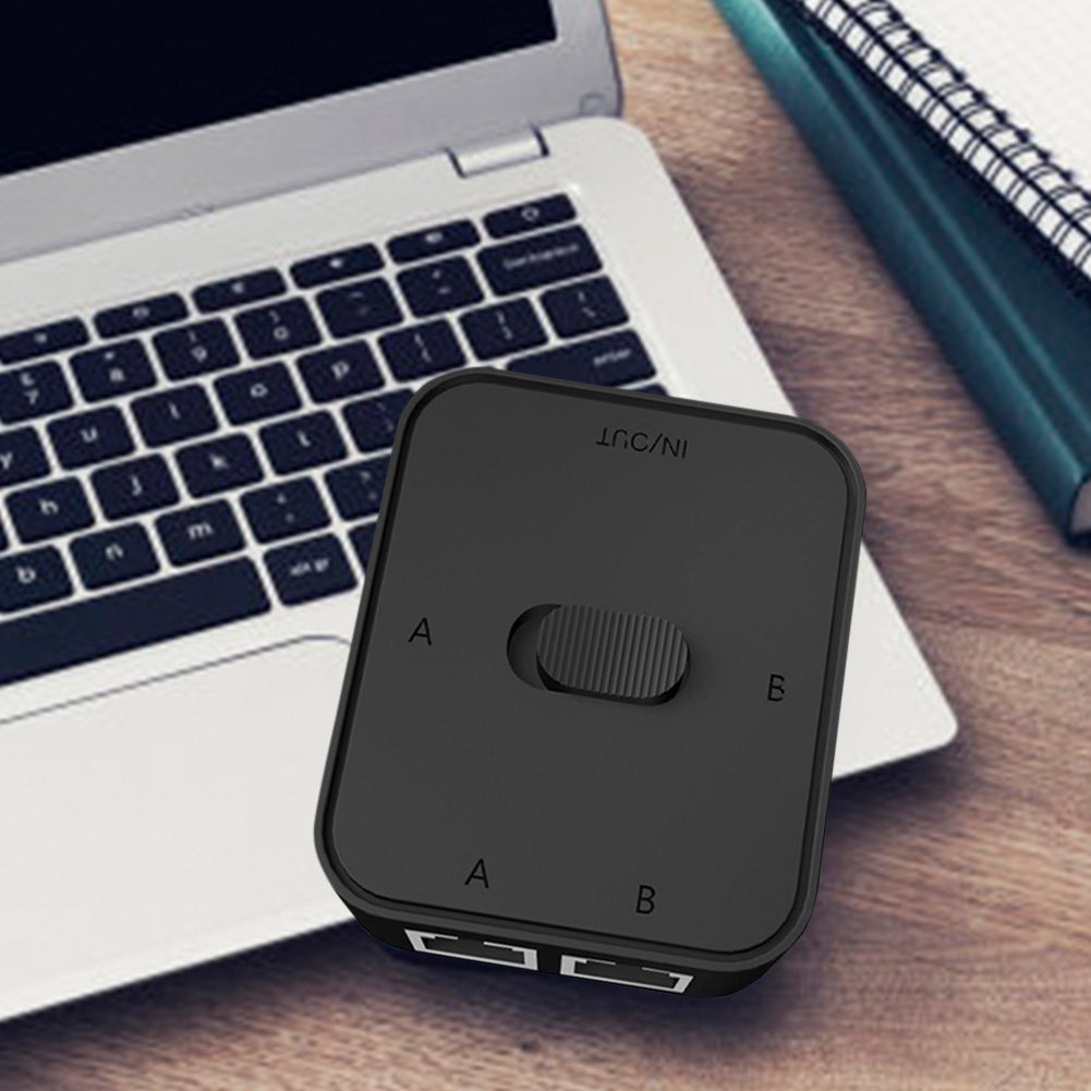 Selettore switch di rete RJ45 a 2 porte 2 in 1 uscita/1 ingresso 2 uscite Switcher di rete Splitter Switch di rete Distributore di rete Gigabit