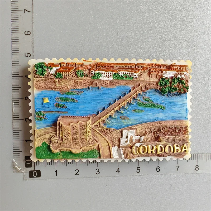 Spanien Kühlschrank Magneten Tourist Souvenir Cordoba Barcelona Mallorca Sevilla Cantabria Reise Magnetische Kühlschrank Aufkleber: Schwarz
