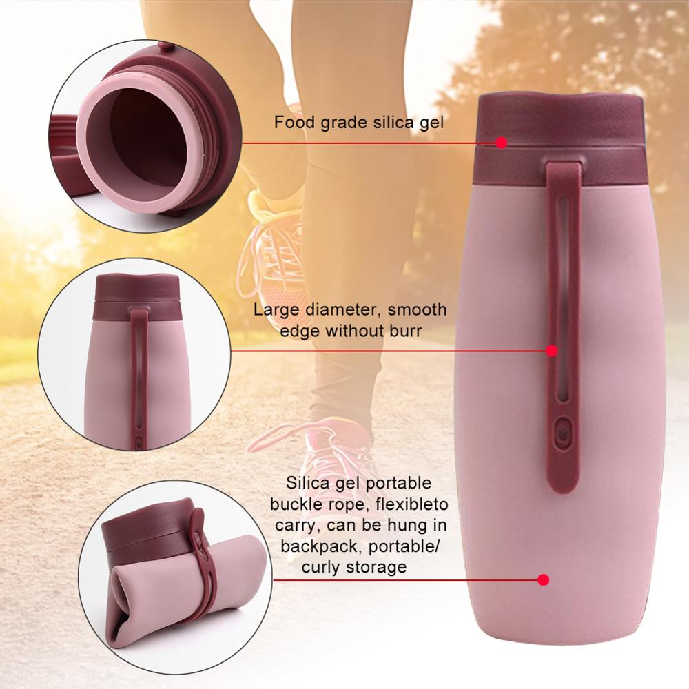 Bouteille d'eau de vélo Portable Silicone bouteille pliante sport boisson tasse réutilisable voyage bouteille d'eau vélo accessoire