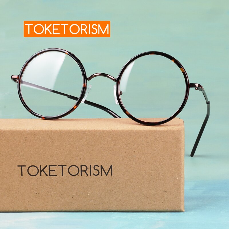Toketorism vintage pyöreät silmälasit nainen mies retro lasit optiset kehykset