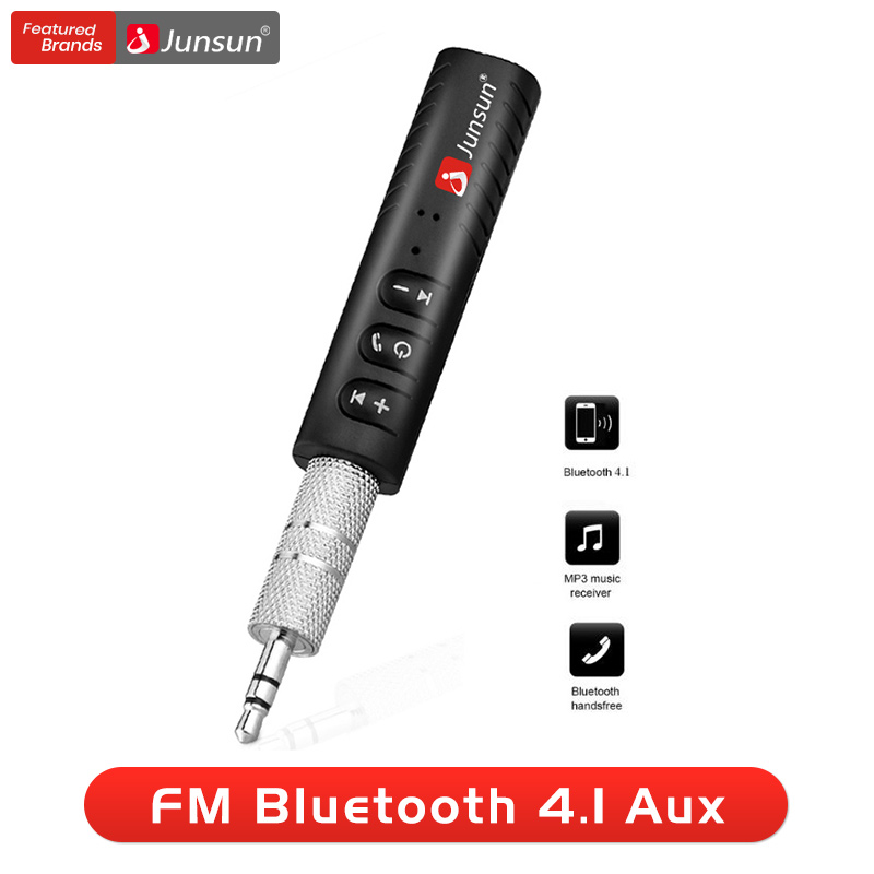 Junsun Mini 3.5 Mm Aux Bluetooth Adapter Handsfree Car Kit Music Receiver Audio Jack Bluetooth Voor Speaker Hoofdtelefoon