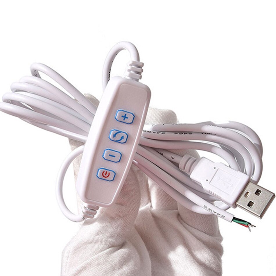 DC5V ściemniacz doprowadziło zasilania portu USB linii ściemniania dopasowywania kolorów kabel przedłużający z na wyłączony przełącznik dla żarówek doprowadziło,