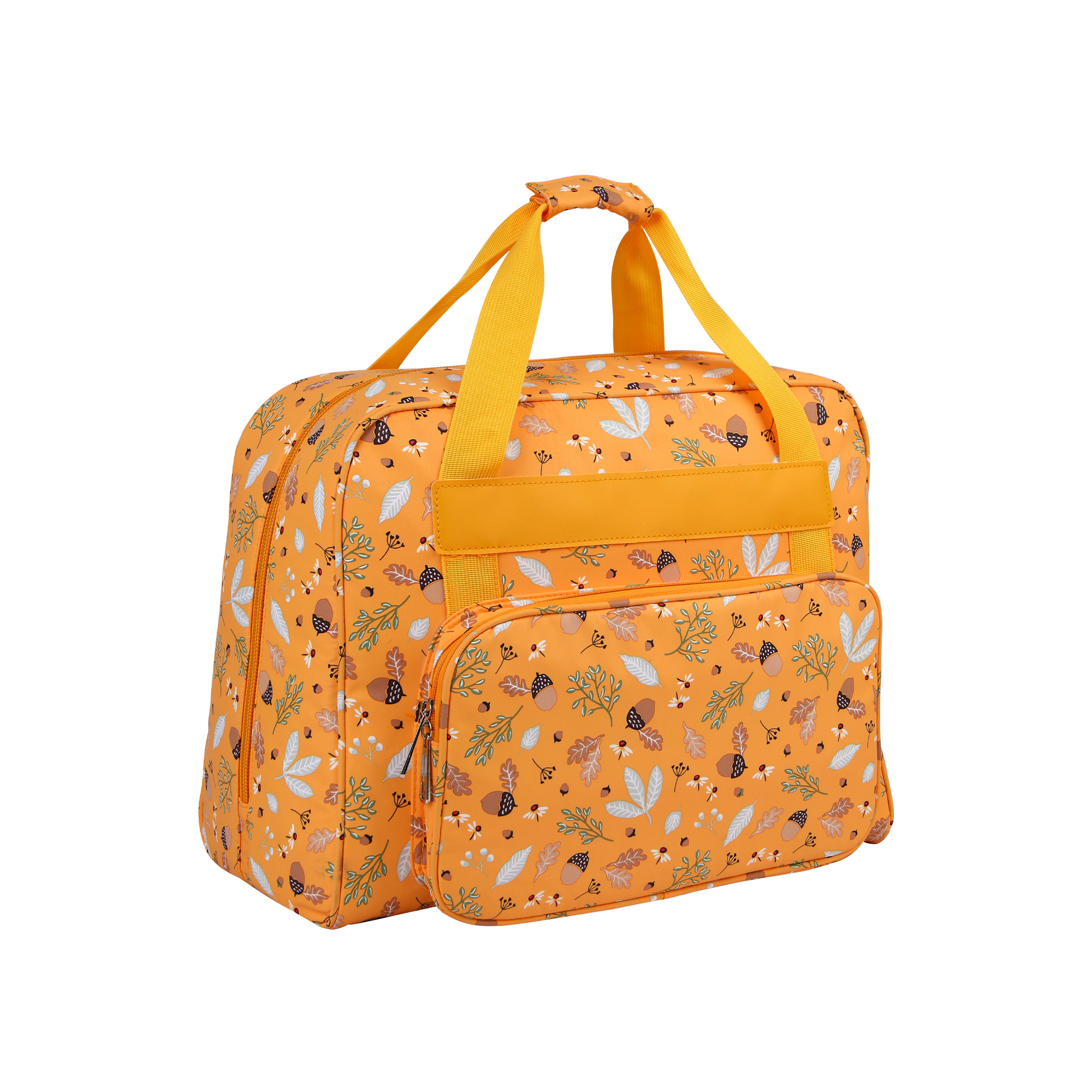 Bærbar symaskinveske med trekkstang, innstikkslommer for reise og et verktøysett for strikke- og sytilbehør: Multi