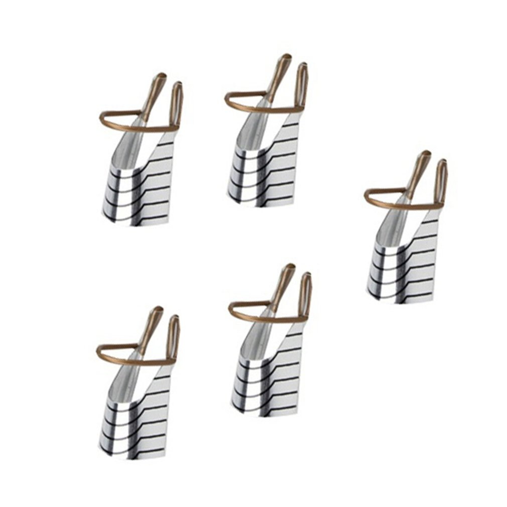 Pochoirs à ongles réutilisables en aluminium, Gel UV, outil pour Nail Art, Extension de vernis à ongles, formes de protection, outils d&#39;aide pour les ongles, 5 pièces