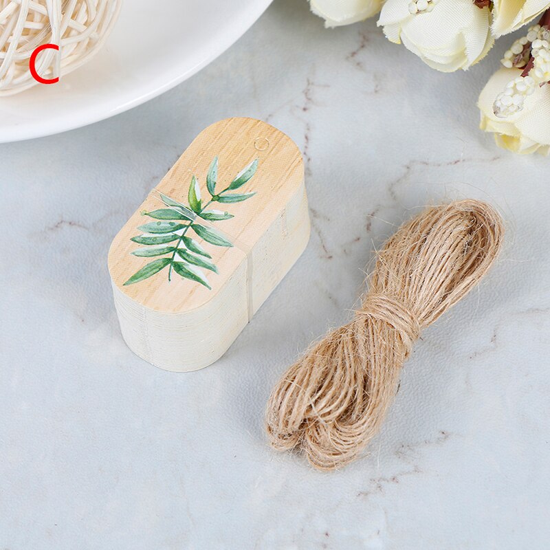 50 stuks flamingo ananas papieren hangtags doos papieren kaarten diy label handgemaakte kledinglabels feestdecoratie papieren labels: C