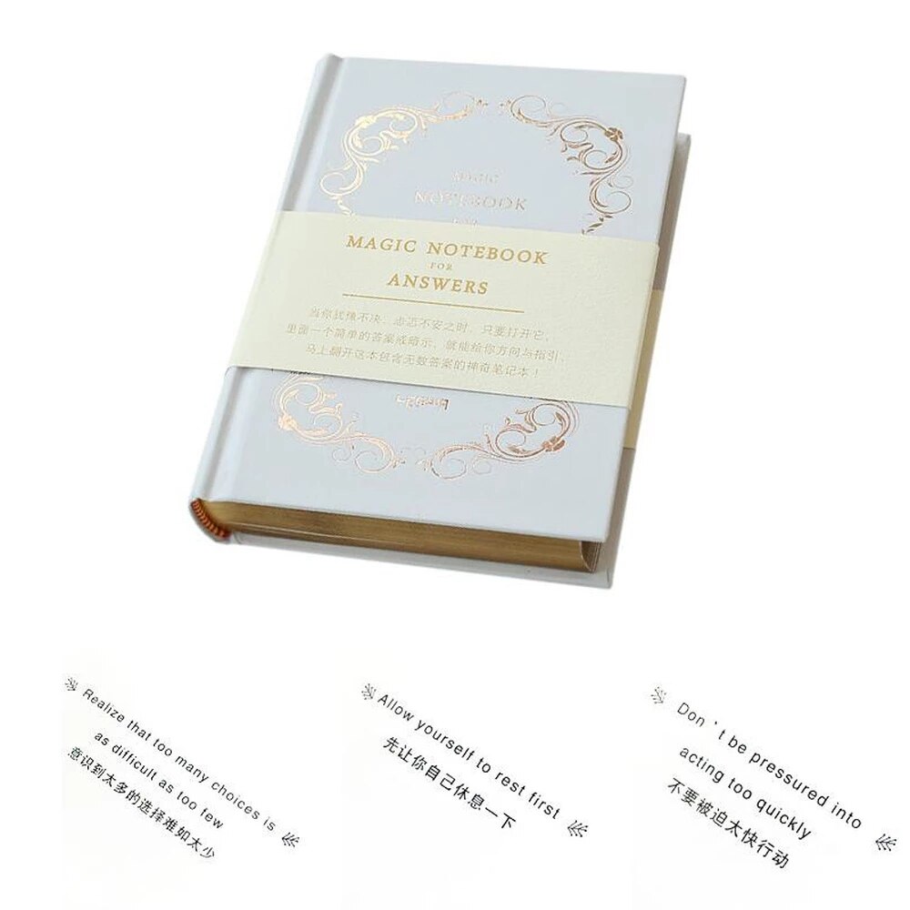 208 Sheets A6 Magic Answer Notebook Journal Diary Planner Blank Pages Memo Answers Book Hardcover Copybooks