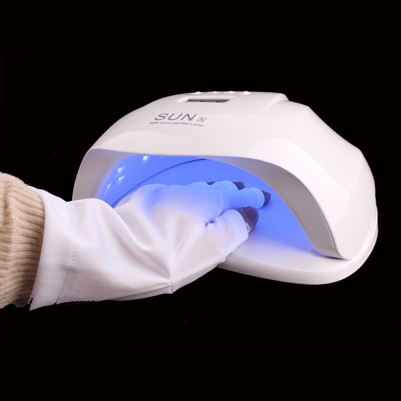 ELECOOL 1 Paar Stof Anti UV Bescherming Handschoen Nail Art Gel Anti UV Handschoen UV LED Lamp Nagel Droger Licht stralingsbescherming