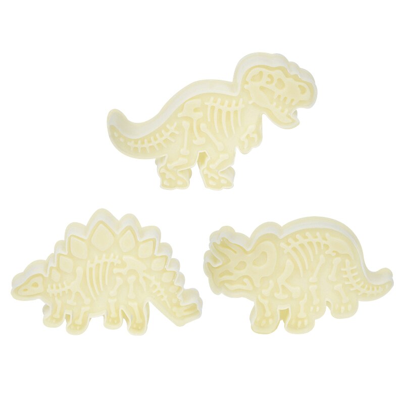 3D Dinosaurus Cookie Cutters Mold Dinosaurus Biscuit Embossing Mould Sugarcraft Dessert Bakken Siliconen Mal Voor Fondant Taart Decor: Default Title