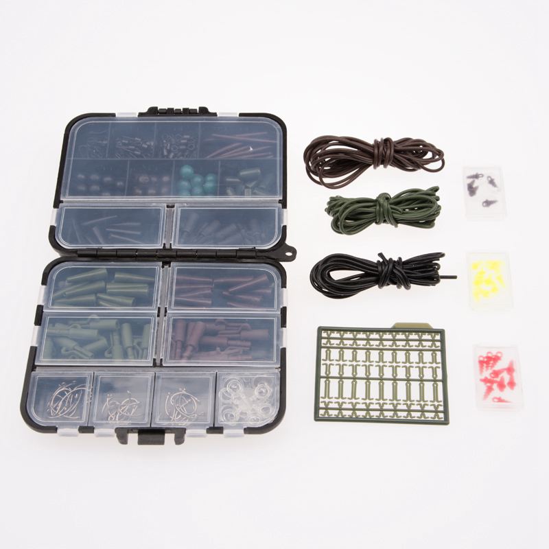 Angeln Tackle box bundle karpfen sicherheit gewicht clips haken dreht sich Schnell links
