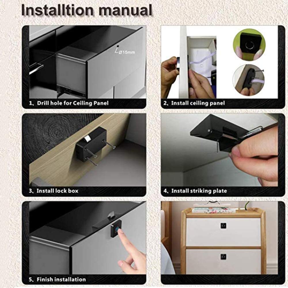 Inteligentny bez przycisków cyfrowy odcisk palca zamek meblowy robić szafki/elektroniczny zamek linii papilarnych zamki robić szuflad