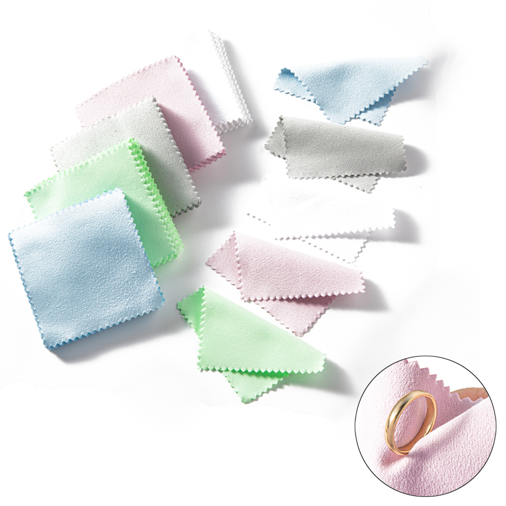 Paño limpiador de esmalte plateado, toallita suave y limpia, paño de limpieza, herramienta de joyería, suministros de fabricación, servilletas, accesorios de limpieza, 10/50 Uds.
