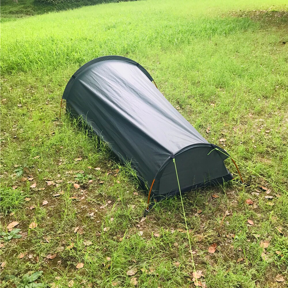 Backpacking Tent Outdoor Camping Sleeping Bag Tent Lightweight Single Person Tent Ultralight Single Camping Tents Mat