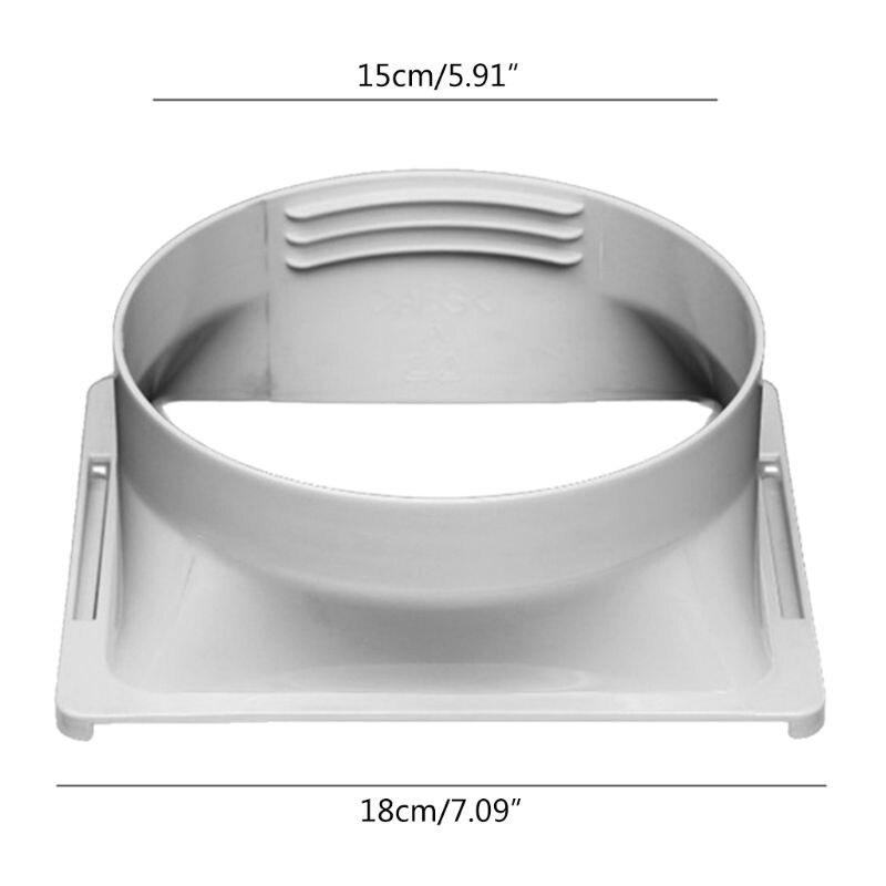 15cm Square Portable Air Conditioning Body Exhaust Duct Interface Pipe Connector Conditioner Parts Easy Install HX6C