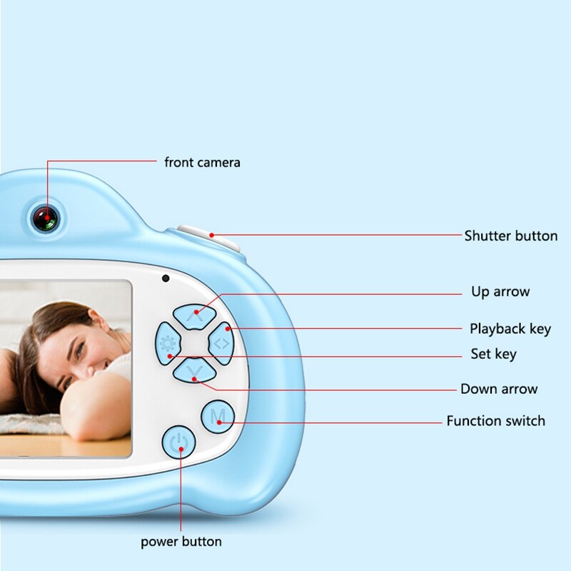 Juguetes cámara Mini 2,0 pulgadas HD IPS Sn niños Cámara 1080P Video grabadora videocámara para niños