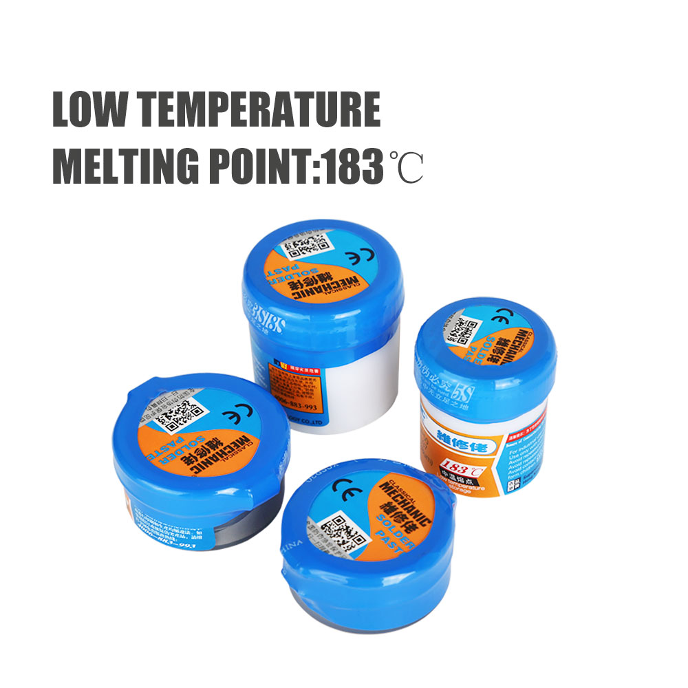 Solder Paste Flux Tin Paste Melting Point 138°C and 183°C Tin Sn63/Pb67 for Soldering Iron Circuit Board Repair BGA SMT Rework