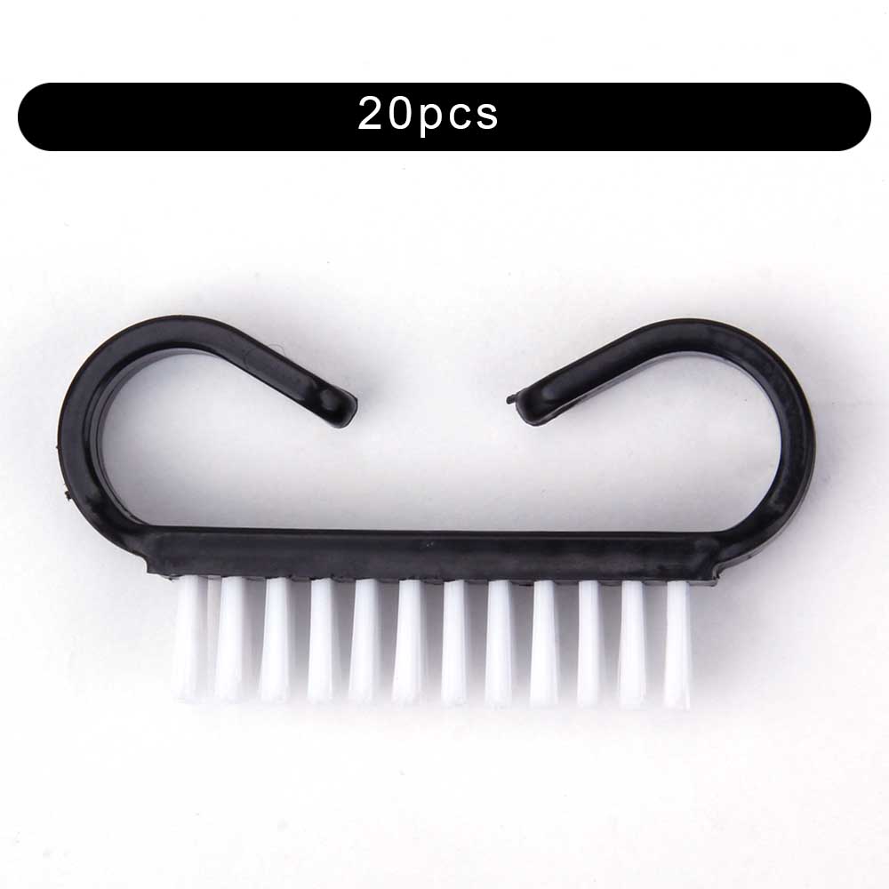 oben Reinigung Nagel Pinsel Nagel Kunst Kunststoff Weiche Entfernen Staub Finger Pflege UV Gel Manikübetreffend Pedikübetreffend Werkzeug machen-hoch Pinsel Schrubben