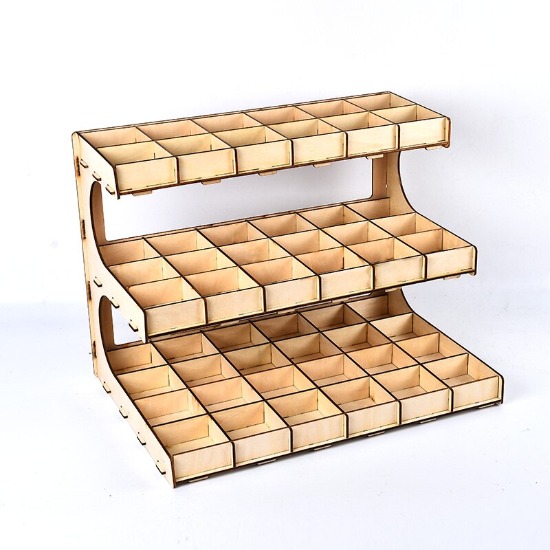 Holz Farbe Gestell Stehen Pigment Organizer Tinte Öl Flasche Gestell Lagerung Kasten Diy Zubehör Halfter NäGel Schrauben